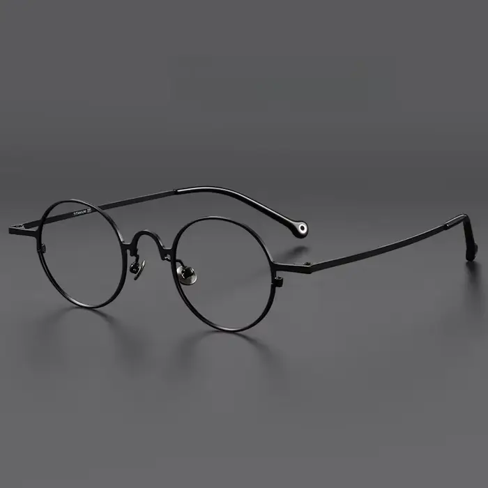 FIRADA mode confortable lunettes rondes Vintage luxe lunettes en titane optique lunettes de Prescrip