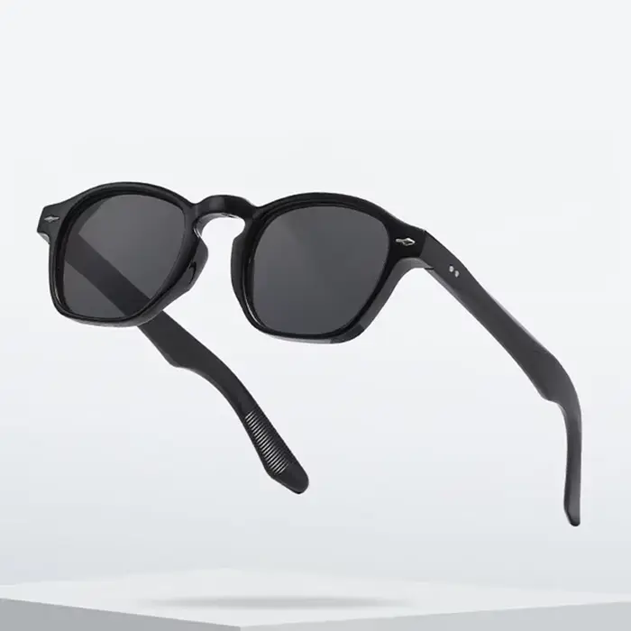 JNPCXI rétro Rivets hommes lunettes de soleil carrées mode bleu vert tendance nuances UV400 femmes c