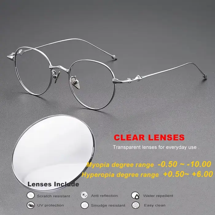 Lunettes de annulé inage en titane pour femmes et hommes, lunettes myopes et hypermétropie, lunettes