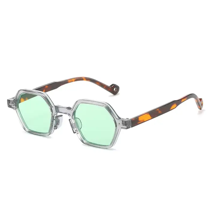 Lunettes de soleil hexagonales à petite monture irrégulière, mode européenne et américaine Ins, pare