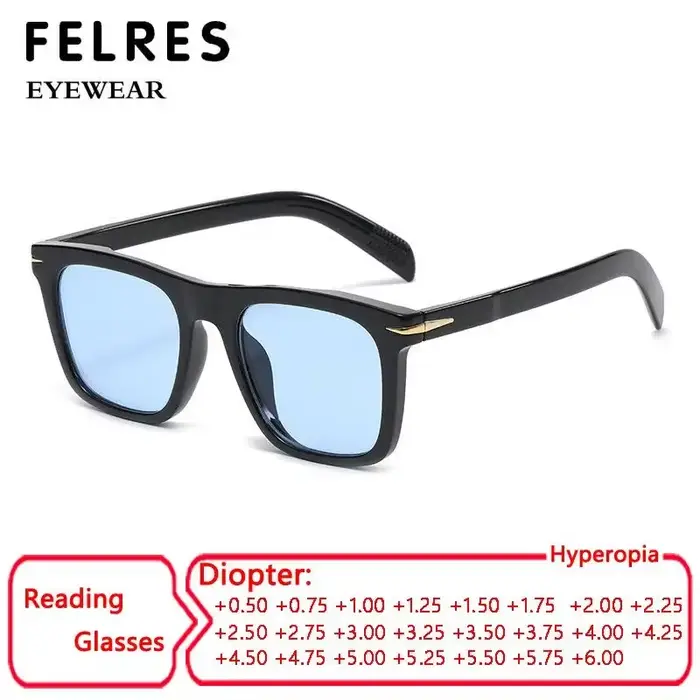 Lunettes de soleil à lentille de lecture bleue pour hommes