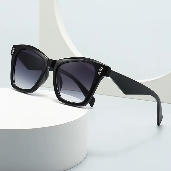 Lunettes de soleil carrées à imprimé zèbre pour femmes
