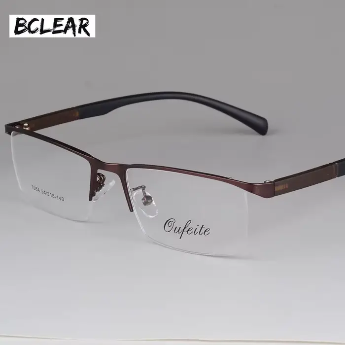 BCLEAR – monture de lunettes optique pour hommes, demi-jante, Vintage, à la mode, 2018, nouveauté