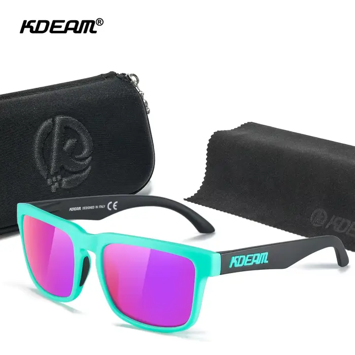 KDEAM-Lunettes de soleil polarisées pour hommes, étui à fermeture éclair, activités de plein air l'i