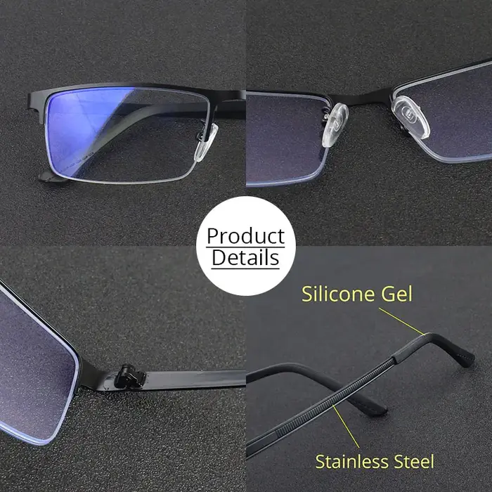 Lunettes de soleil photochromiques pour femmes et hommes, Anti-rayon bleu, pour ordinateur, demi-mon