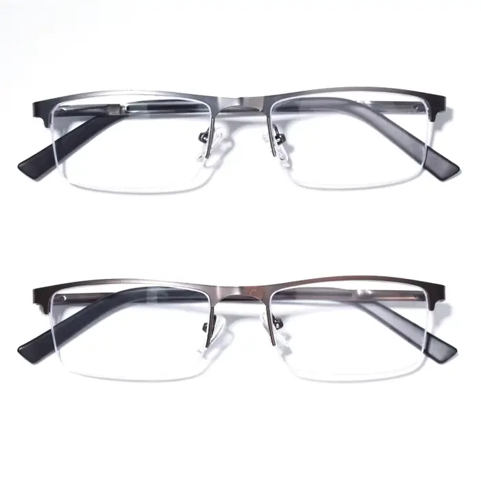 Lunettes de lecture demi-cerclées marron 2026 pour hommes