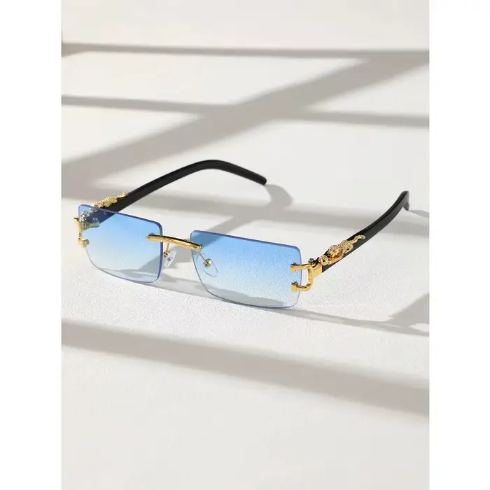 Lunettes de soleil rectangulaires sans cadre