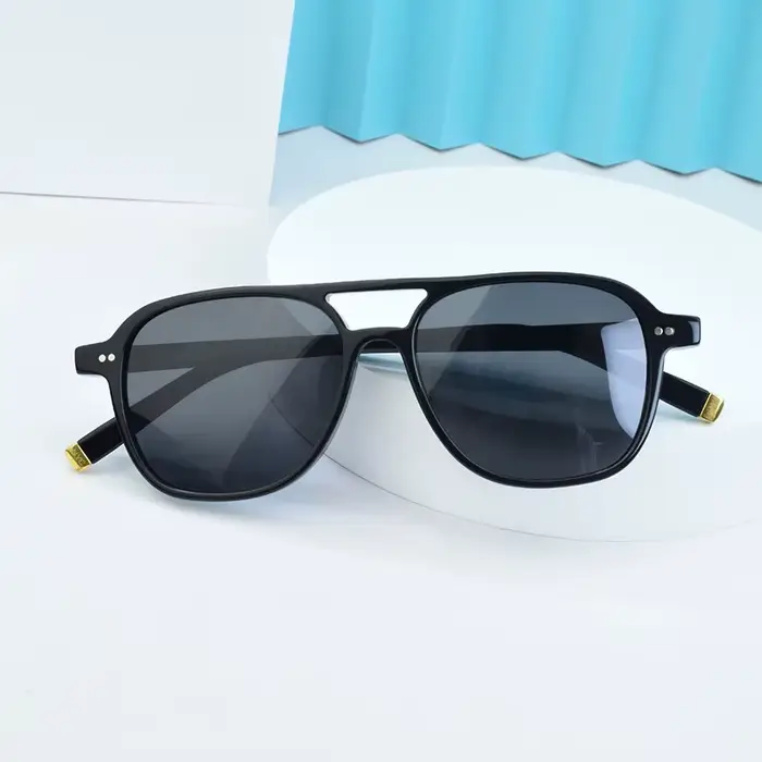 ROGBAE Vintage Acetate Sunglasses Men BJORN High Quality Retro Designer UV400 Sun glasses Women Hand