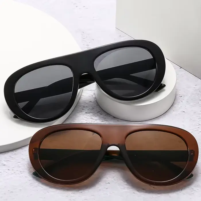SO & EI Vintage pilote hommes couleur bonbon lunettes de soleil mode léopard nuances UV400 femmes tendance Punk