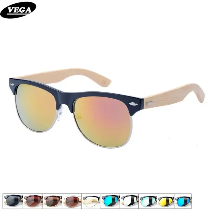 Lunettes de soleil en bambou faites à la main pour hommes et femmes