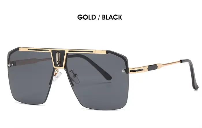 Lunettes de soleil carrées dégradées pour hommes et femmes 2026 – Design vintage tendance, surdimens