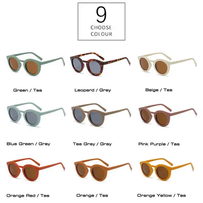 SO & EI rétro classique rond lunettes de soleil femmes mode tendance gelée couleur nuances UV400 Vintage hommes gris thé