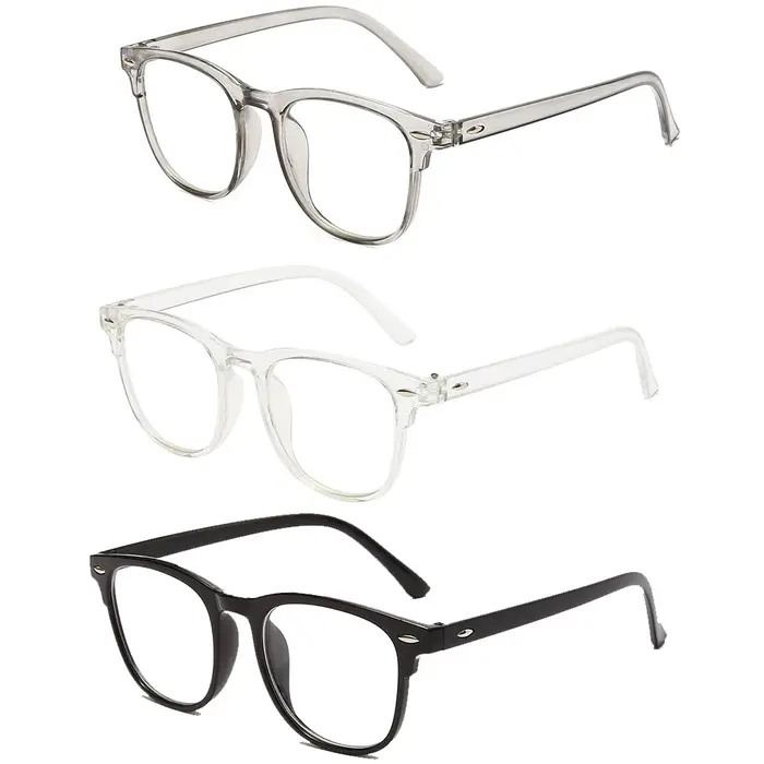 Monture de lunettes d'ordinateur transparente pour hommes et femmes, lunettes anti-lumière bleue, lu