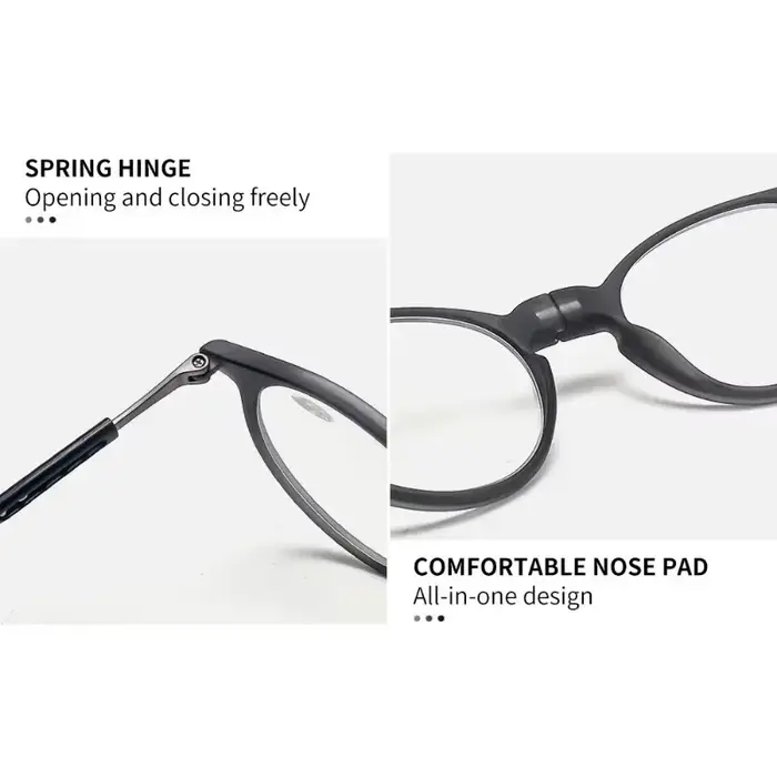 Lunettes de lecture TR90 à col suspendu pour hommes et femmes, Anti-lumière bleue, portables, ultral