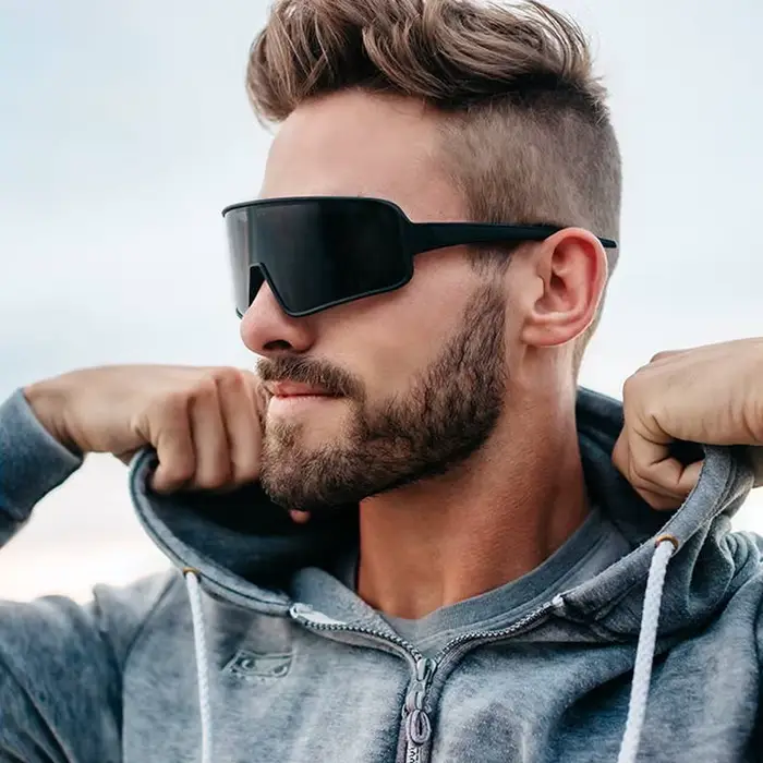 Mode grandes lunettes de soleil de Sport hommes femmes marque concepteur surdimensionné