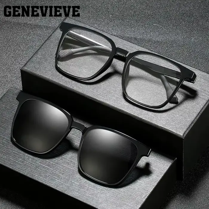 GENEVIEVE nouveau hommes pince magnétique sur lunettes de soleil polarisées sur Prescription hommes 