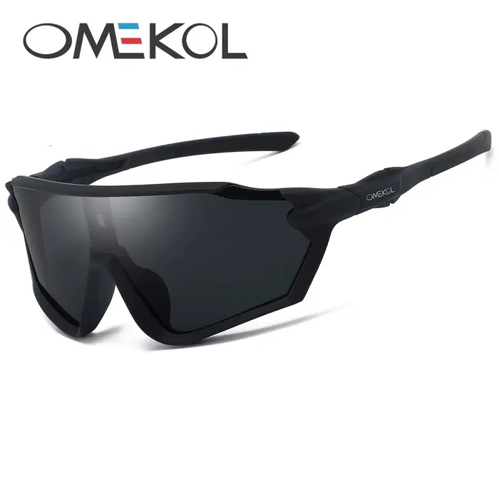 OMEKOL flambant neuf lunettes de cyclisme hommes femmes UV400 lunettes de soleil lunettes de pêche e