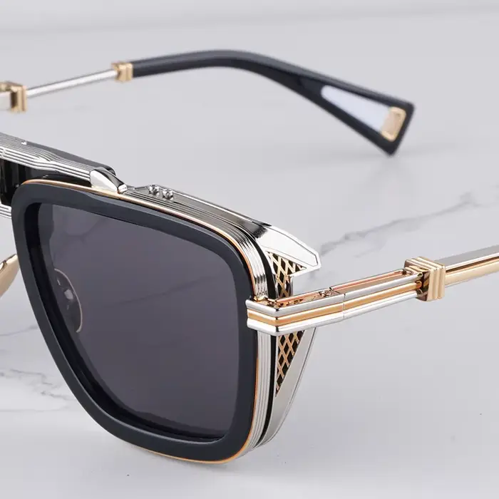Lunettes de soleil GTO Original High Street noires et or pour homme