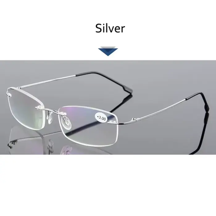 May Flower-Lunettes de lecture sans monture en titane pour hommes et femmes, blocage de la lumière b