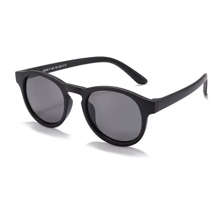 Lunettes de soleil rondes pour enfants, polarisées, légères, en Silicone, pour garçons et filles