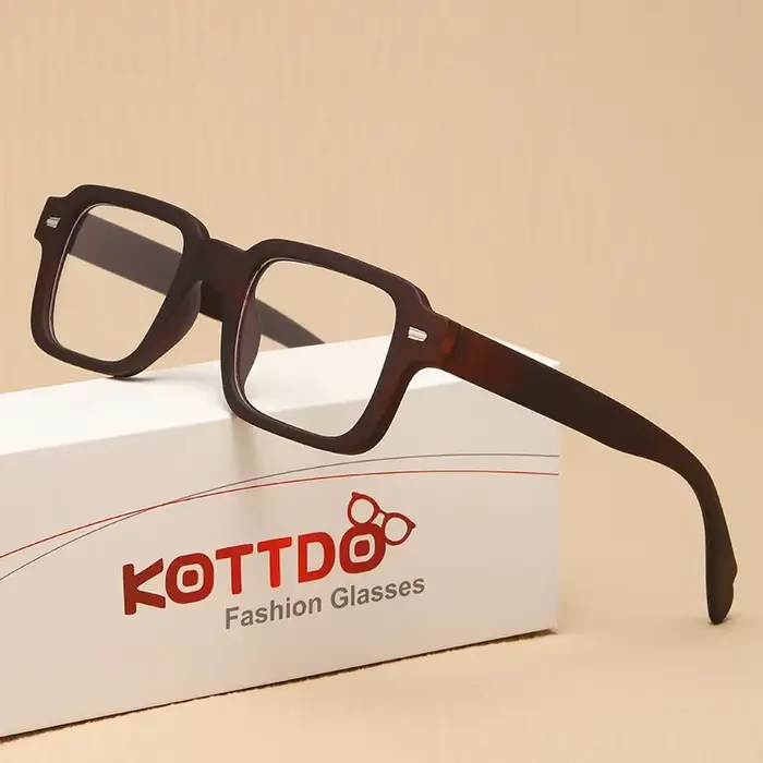 Nouveau cadre de lunettes carré en plastique mode hommes