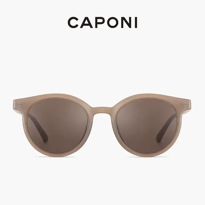 CAPONI-Lunettes de soleil vintage pour femmes, rétro, rondes, polarisées, UV400, Ray Cut, marque de 