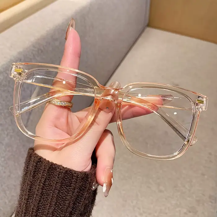 Lunettes d'ordinateur rétro anti-lumière bleue, monture en corne, en matériau PC, pour usage quotidi