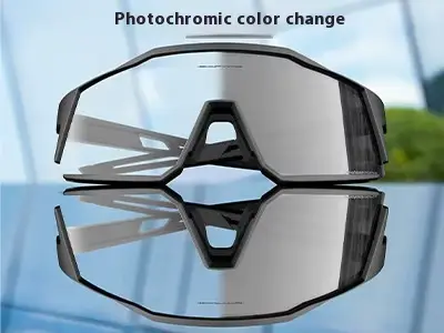 KAPVOE lunettes de cyclisme à couleur changeante activités de plein air lentilles de soleil rouge bleu