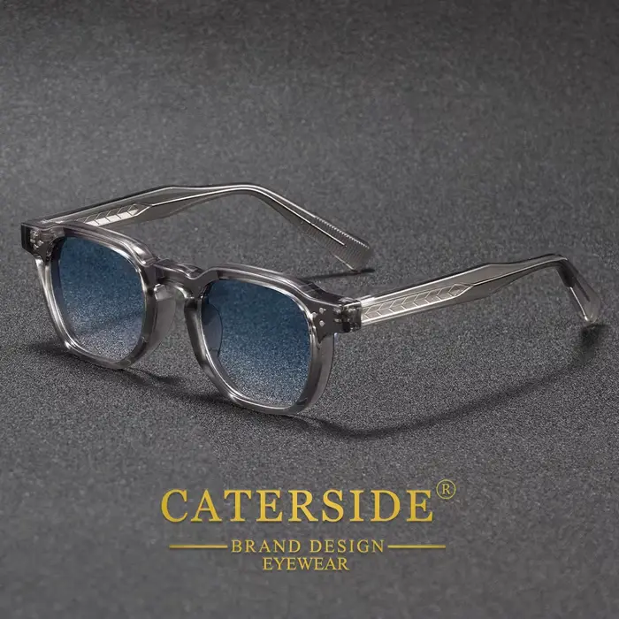 Lunettes de soleil carrées CATERSIDE tendance pour hommes, avec embouts de branches personnalisés, é