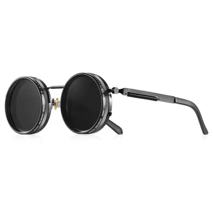 CRIXALIS lunettes de soleil rondes polarisées ND9 gradation réglable hommes femmes rétro Punk hommes