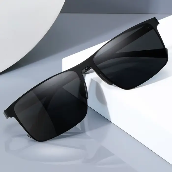 YIMARUILI rétro carré hommes lunettes de soleil polarisées mode tendance aluminium magnésium grand Anti UV conduite