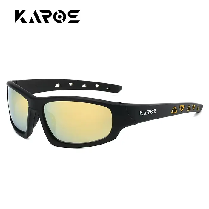 Lunettes de soleil polarisées KAROS pour hommes et femmes, anti-reflets incassables pour le cyclisme
