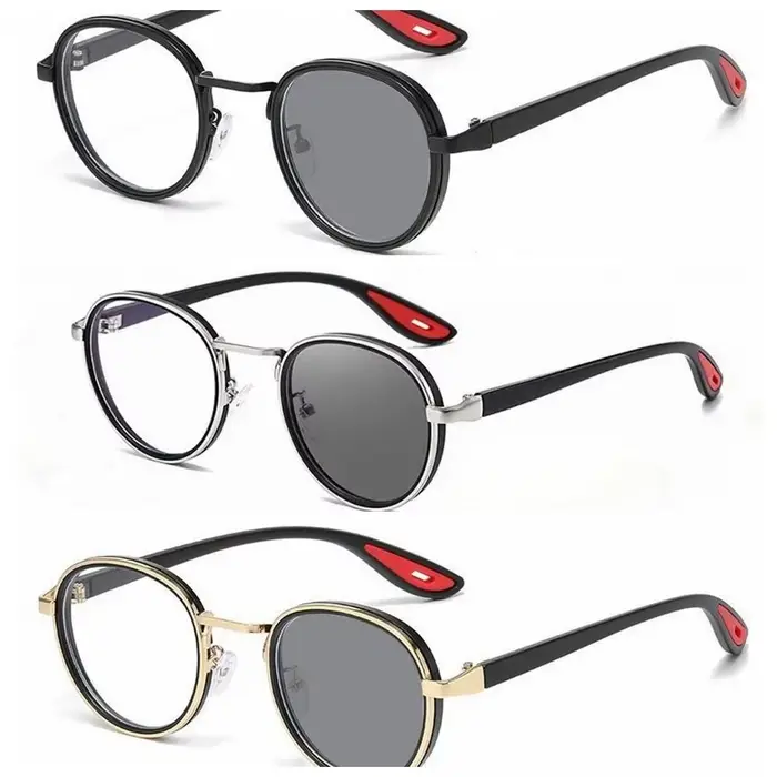 Lunettes de soleil rétro à verres de couleur changeante
