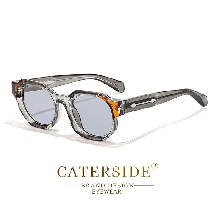 CATERSIDE-Lunettes de soleil carrées punk pour hommes et femmes, monture optique vintage, lunettes d