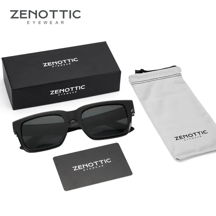 ZENOTTIC-Lunettes de soleil rectangulaires polarisées pour hommes et femmes, protection UV400, lunet