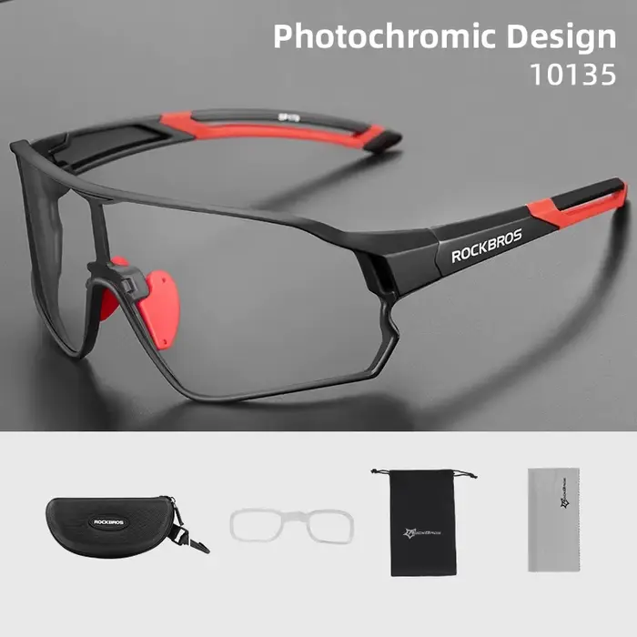 ROCKBROS lunettes de cyclisme photochromiques UV400 lunettes de soleil Sport de plein air lunettes d