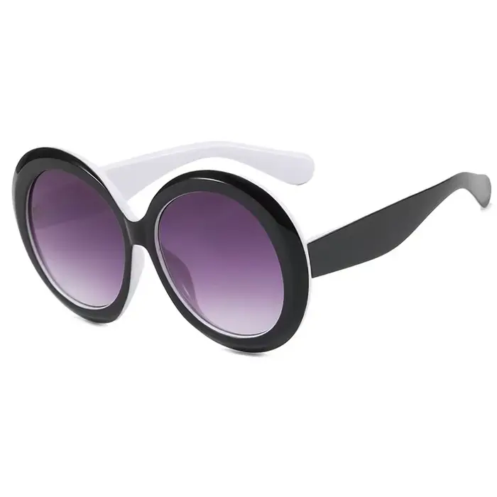 Lunettes de soleil rondes surdimensionnées pour femmes et hommes, marque de luxe, grandes montures, 