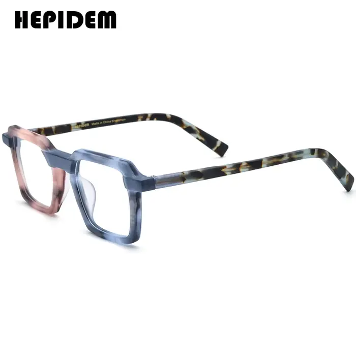HEPIDEM mat acétate lunettes cadre hommes marque Design carré