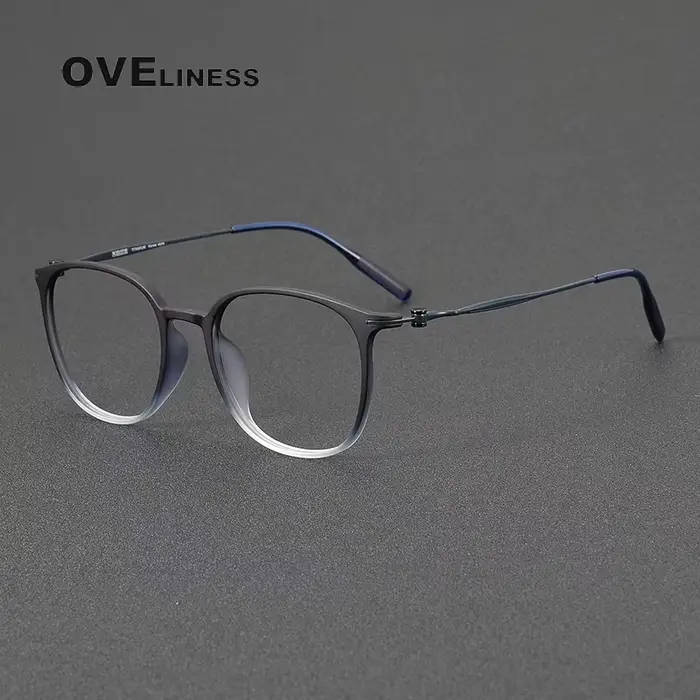 2025 Vintage acétate titane lunettes cadre hommes lunettes rondes cadre femmes marque de luxe lunett