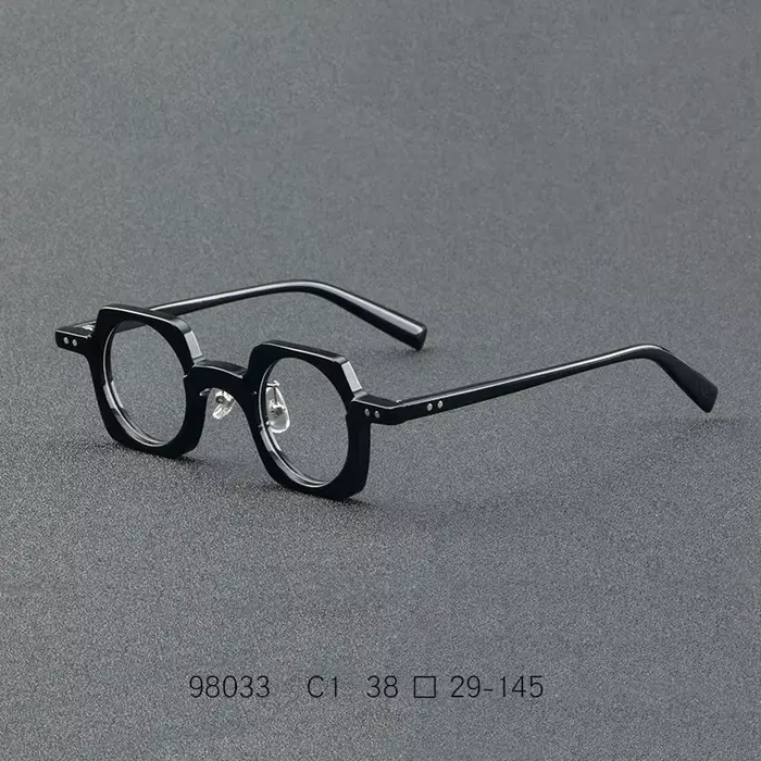 Lunettes en acétate haut de gamme pour hommes et femmes, monture carrée et ronde, Vintage, mode déco
