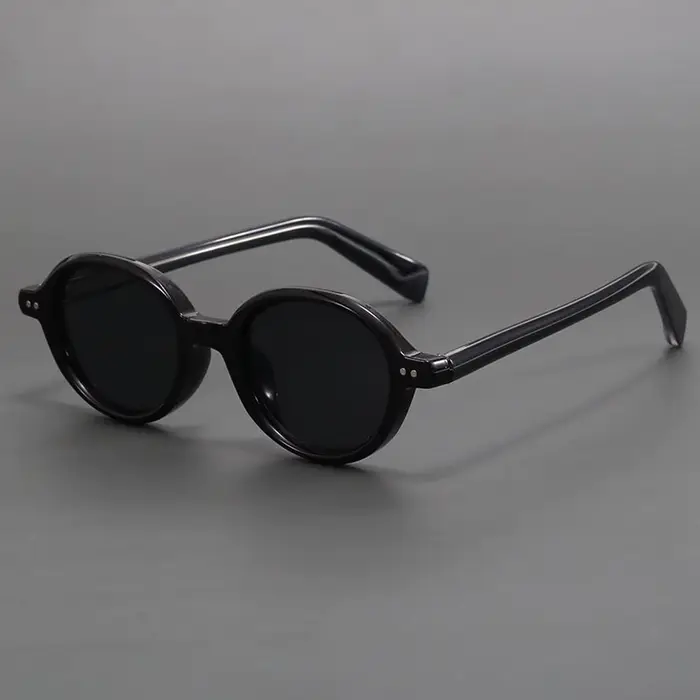 Lunettes de soleil rondes unisexes en plastique, tendance, pour la photographie de rue et les sortie