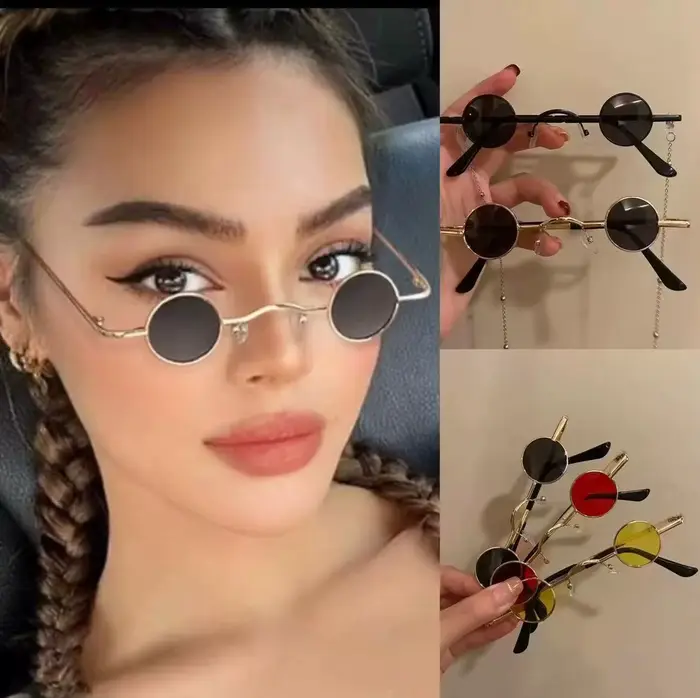 Lunettes de soleil rondes rétro de style populaire