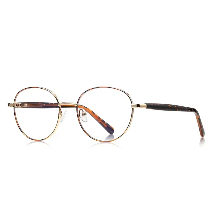 Monture de lunettes ronde en métal tendance pour femmes, lunettes de vue, verres optiques, lunettes 