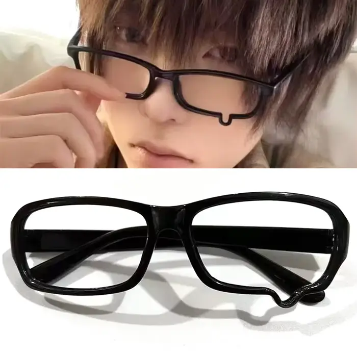 Lunettes élégantes Y2K Anime pleurant larmes dégoulinantes