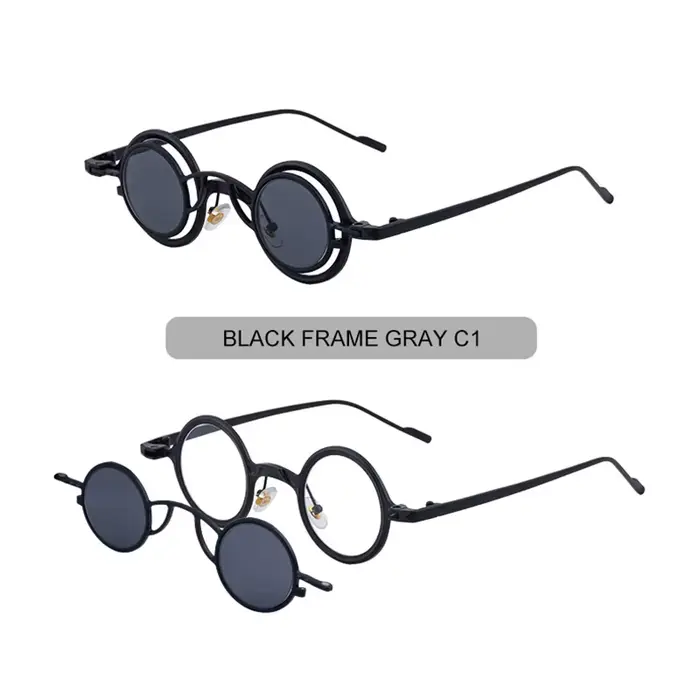 Lunettes de soleil rondes magnétiques mimiyou pour hommes et femmes, en alliage, pour l'extérieur, s