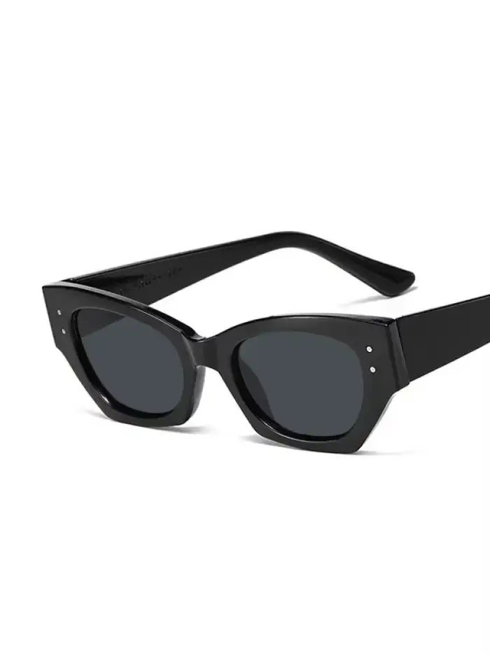 Lunettes de soleil vintage à rivets œil de chat pour femmes