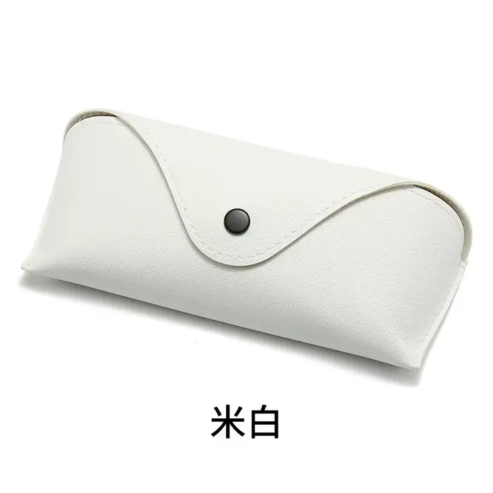 Boîte à lunettes en cuir haut de gamme de couleur unie, résistante à la pression, pour lunettes de s