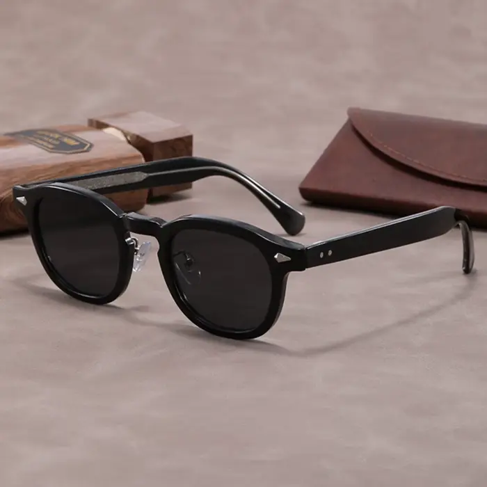 Lunettes de soleil polarisées pour hommes et femmes, style Johnny Depp Lemtosh, lunettes de soleil r