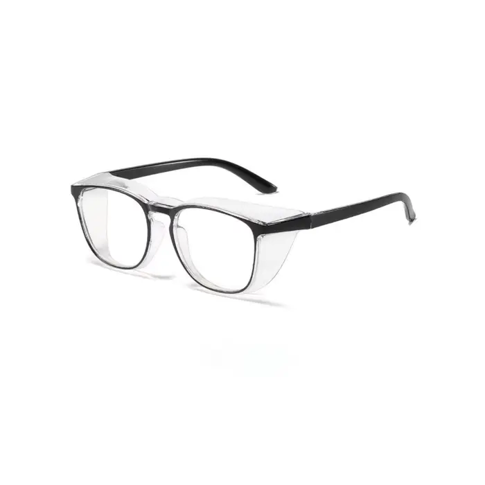 Une paire de lunettes de sécurité tendance transparentes, anti-buée, anti-rayures, lunettes de prote