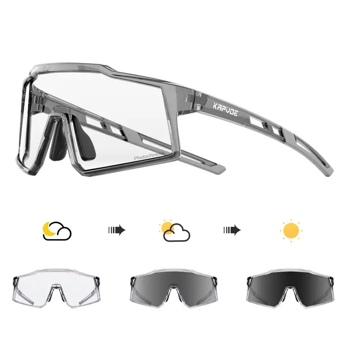 KAPVOE-Lunettes de soleil photochromiques pour enfants et adolescents, lunettes de vélo pour enfants